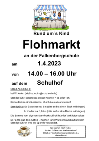 Flyer Flohmarkt am 1.4.2023